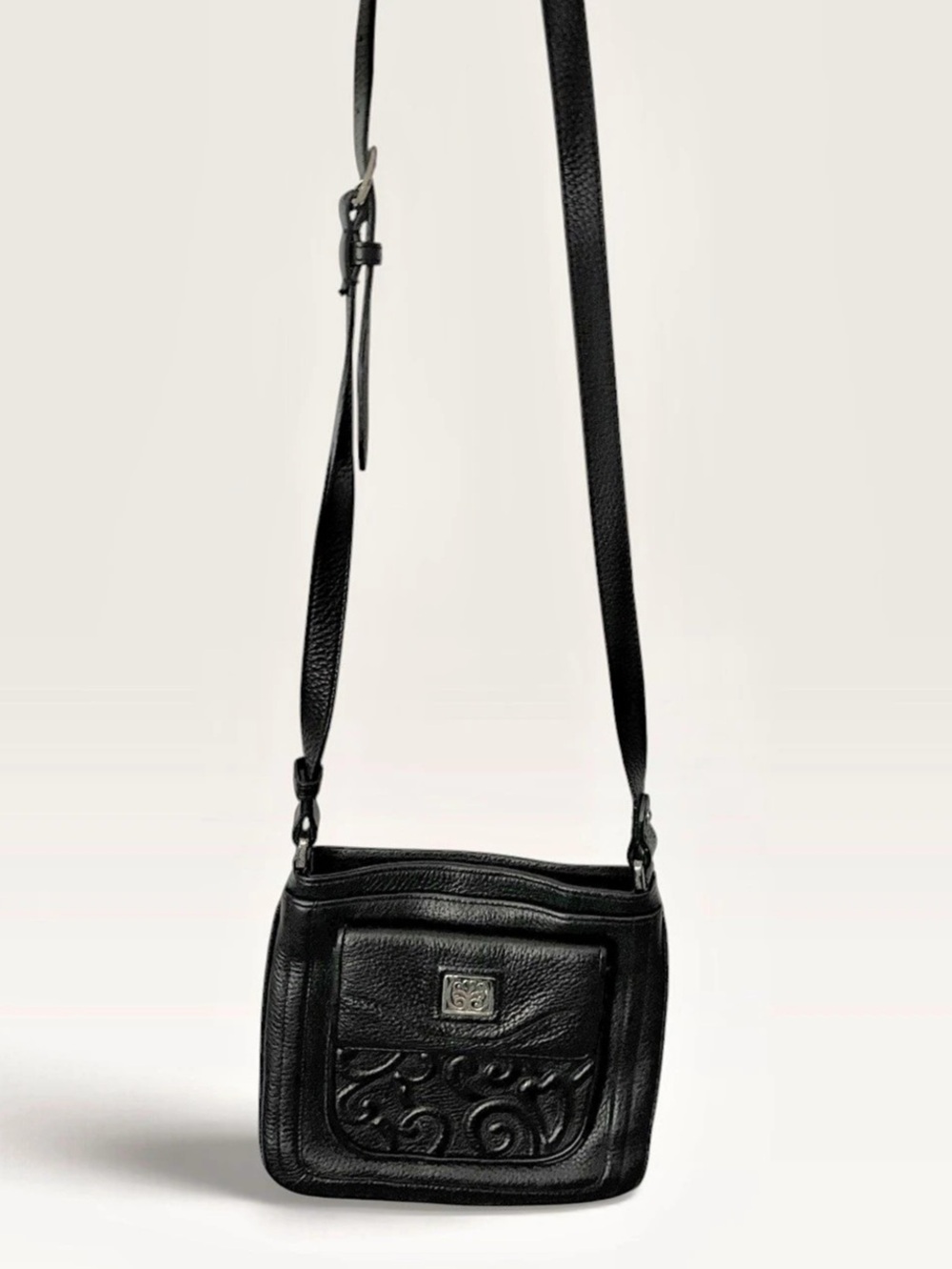 Brighton Black Leather-Look Crossbody Bag